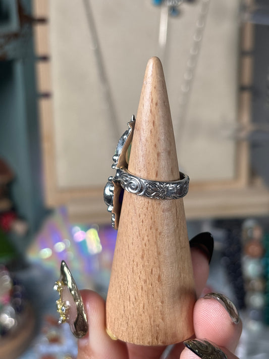 High Quality Ethiopian Opal & Amethyst ring