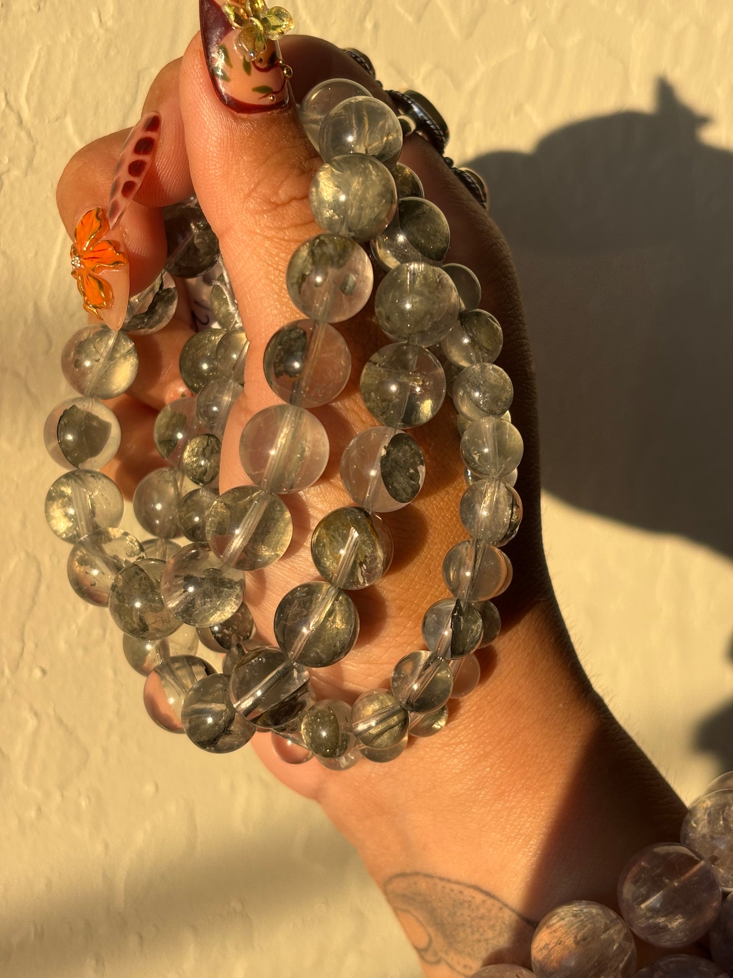 High Quality AA Pyrite in Quartz Bracelet