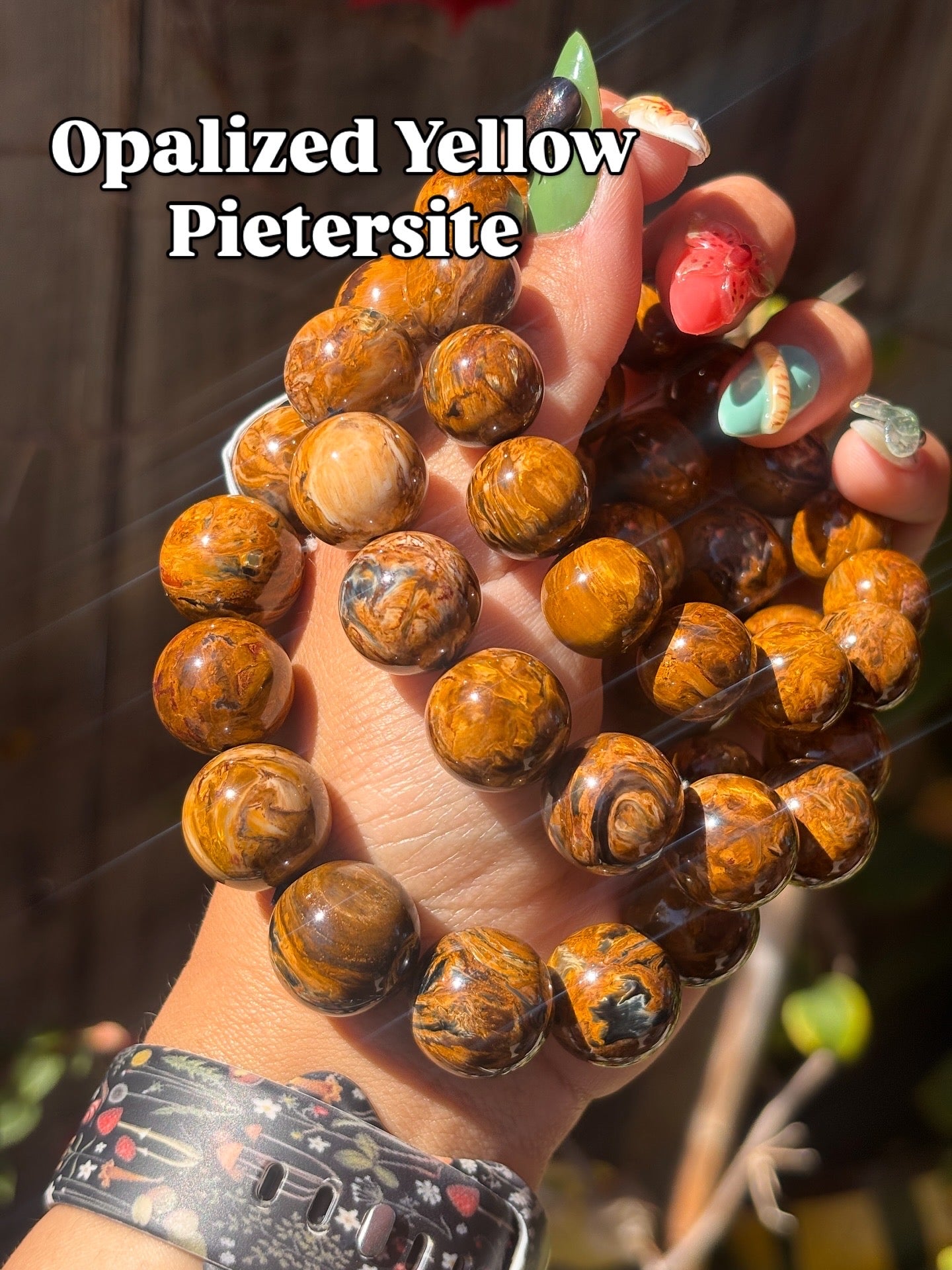 Opalized Yellow Pietersite Bracelets