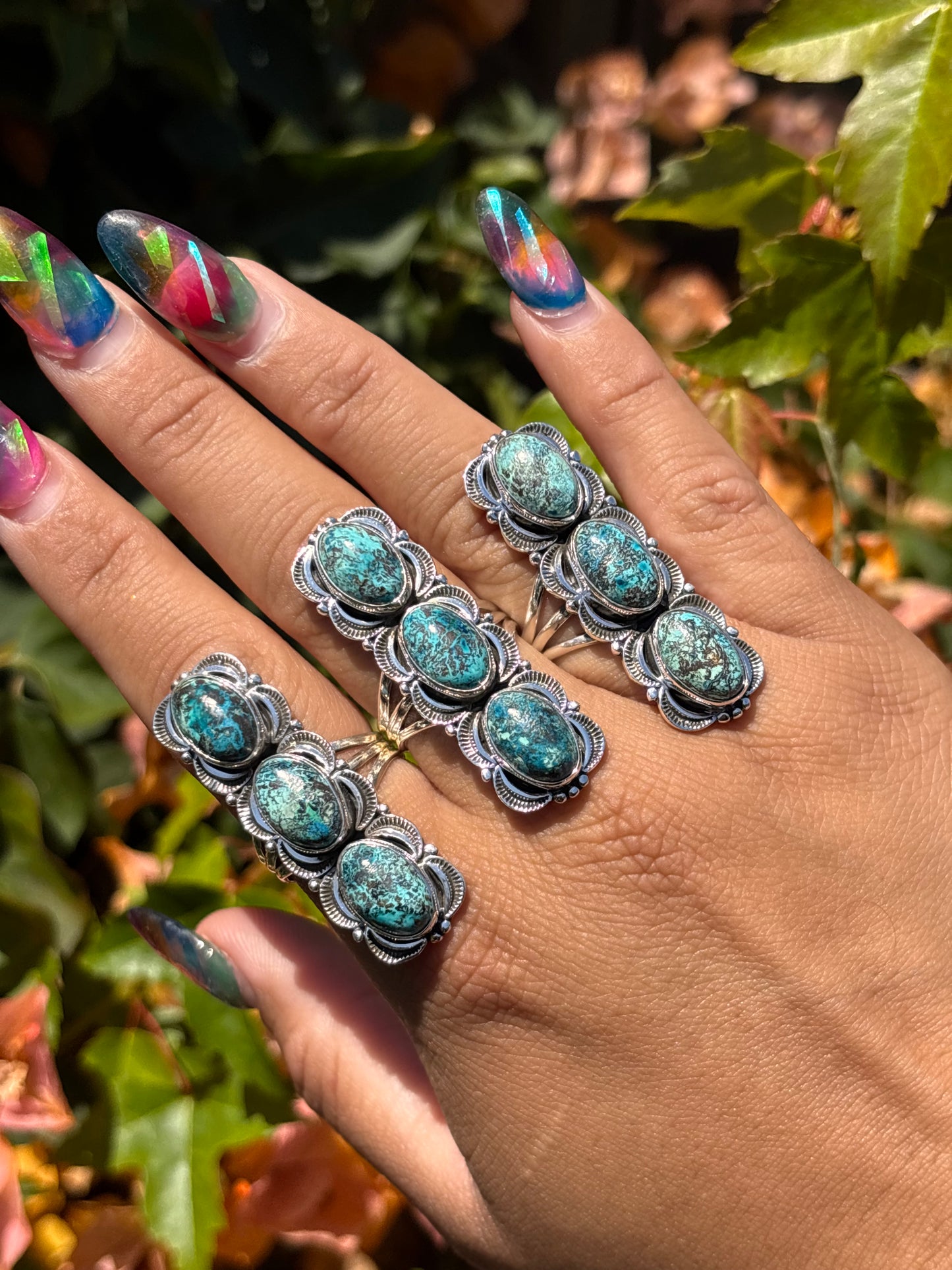 Chrysocolla Multi Ring