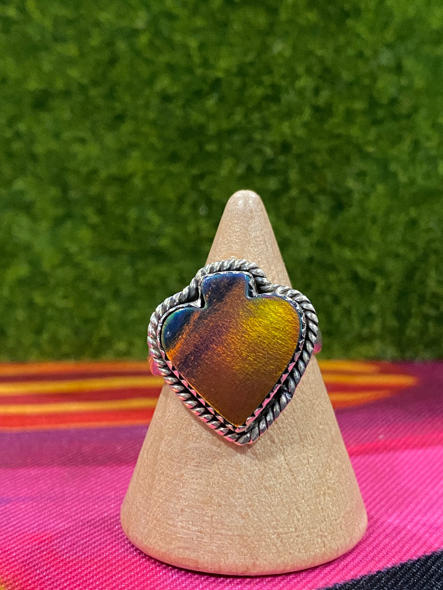 Nebula Aurora Opal Spade Ring