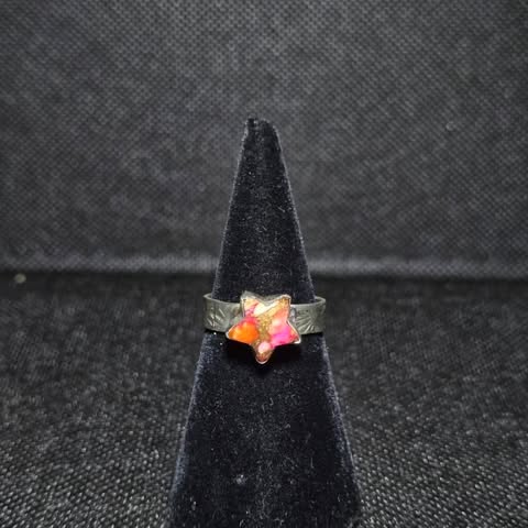 Pink Dahlia Ring Star Setting