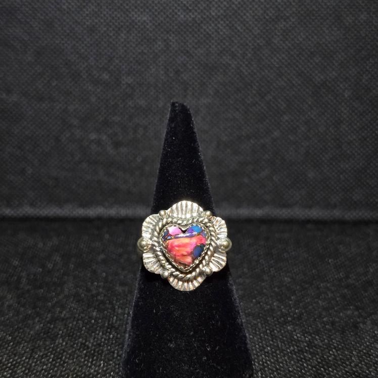 Pink Dahlia Vintage Heart Setting