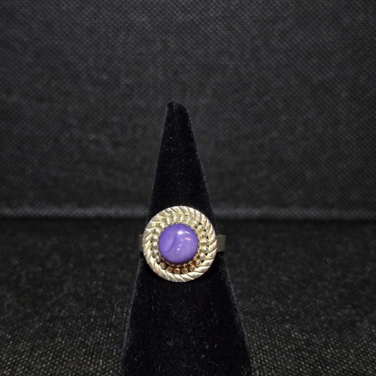 Charoite Round Vintage Setting