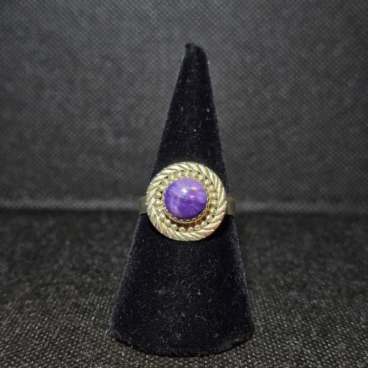 Charoite Round Vintage Setting