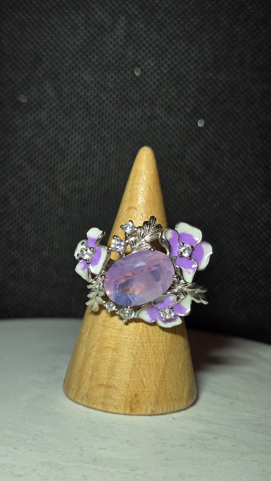 Lavender Moon Quartz Ring