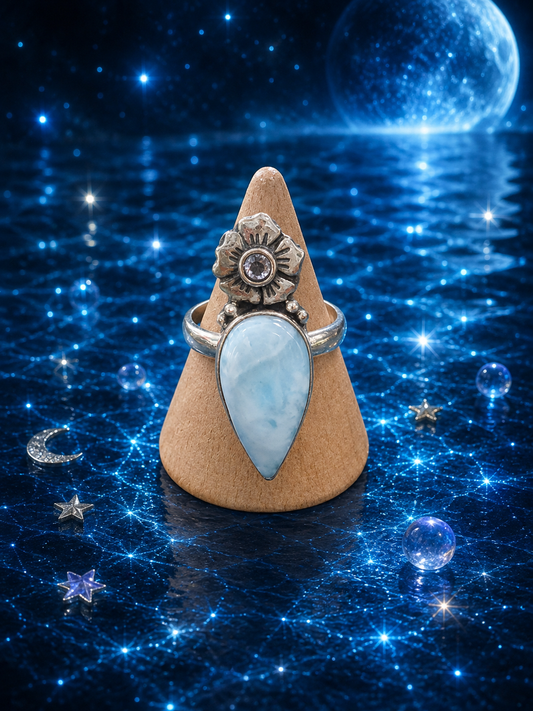 LARIMAR SILVER RING