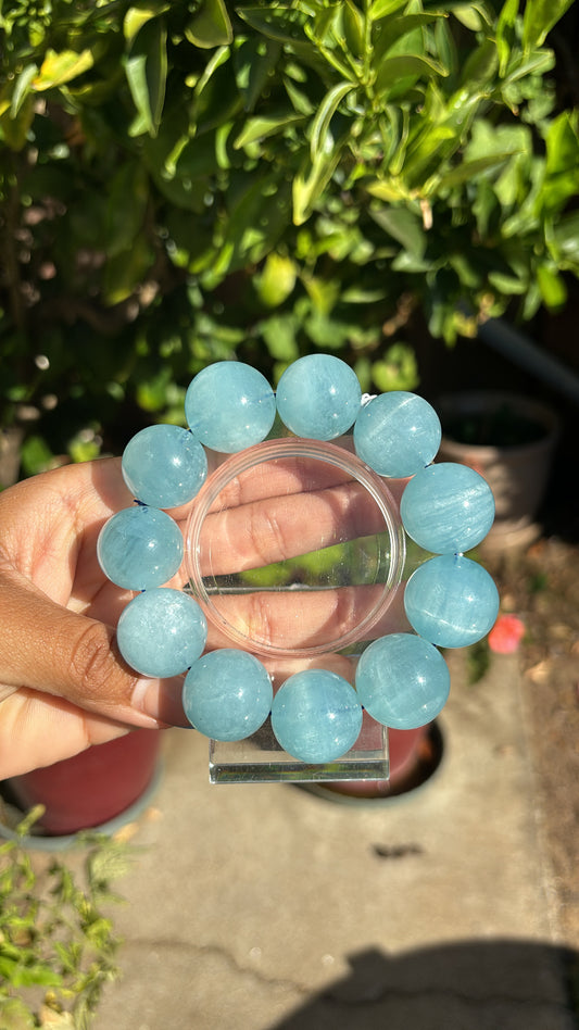 High Quality Cat Eye Aquamarine Bracelet