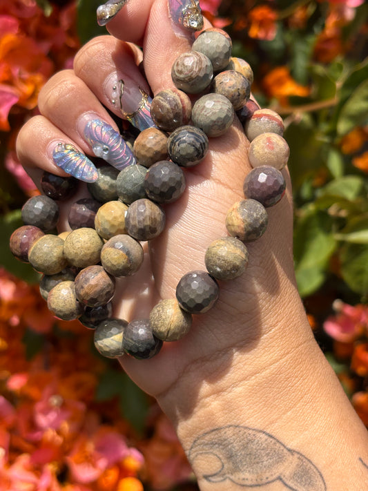 Silver Leaf Jasper Bracelet