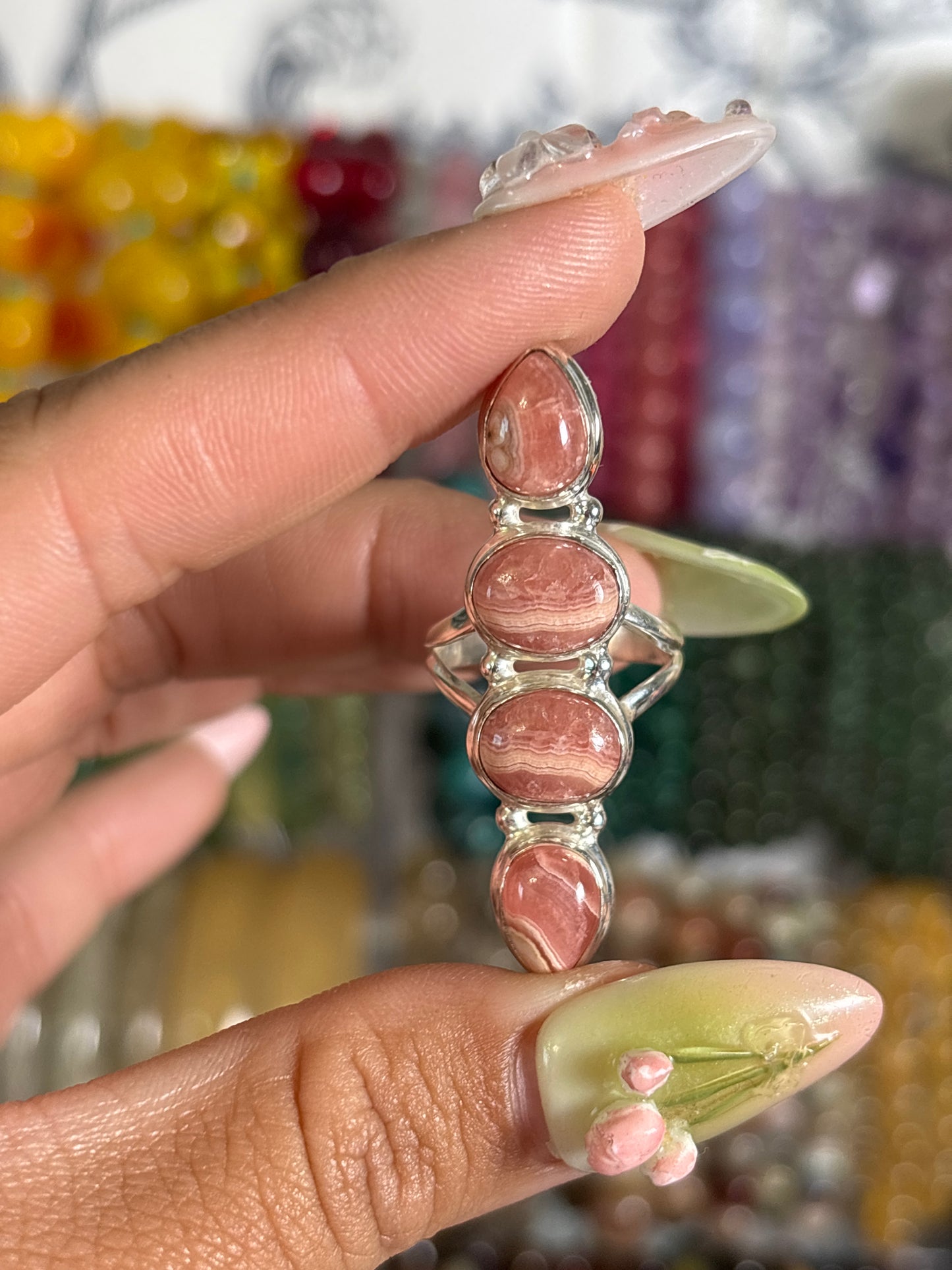 Rhodochrosite Ring
