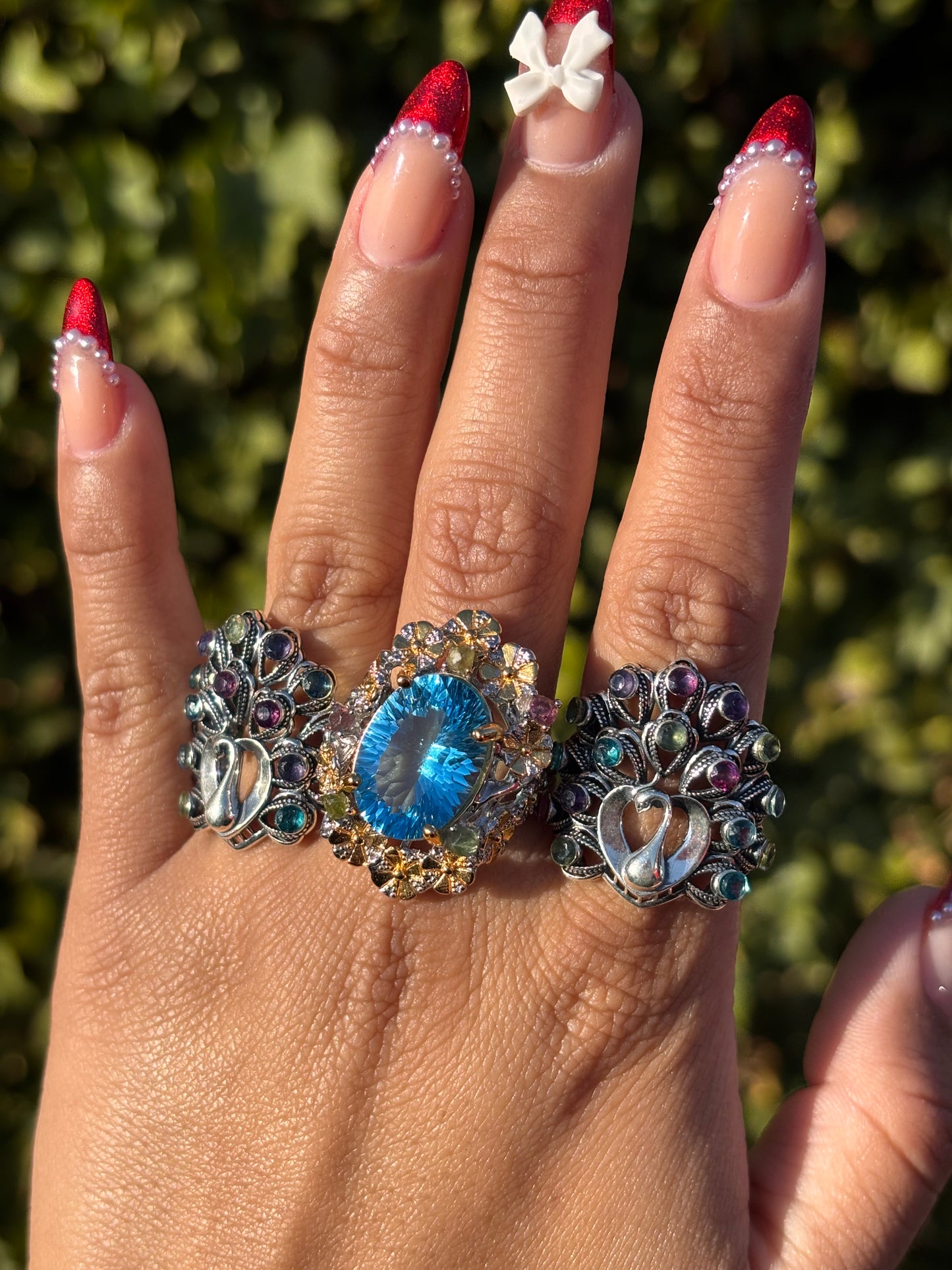 Swiss Blue Topaz Statement ring