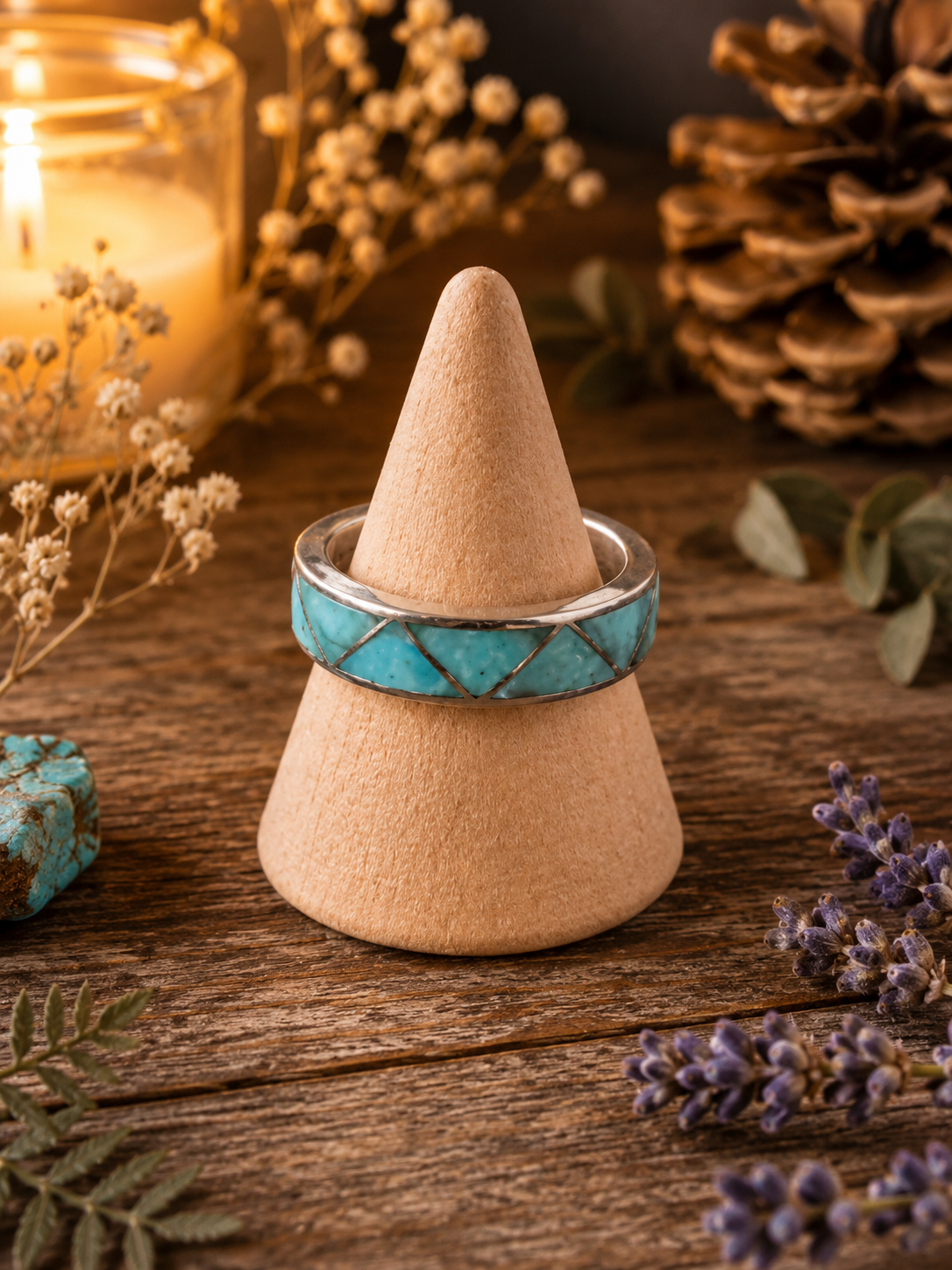 AMAZONE INLAY SILVER  RING