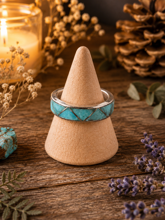 AMAZONE INLAY SILVER  RING
