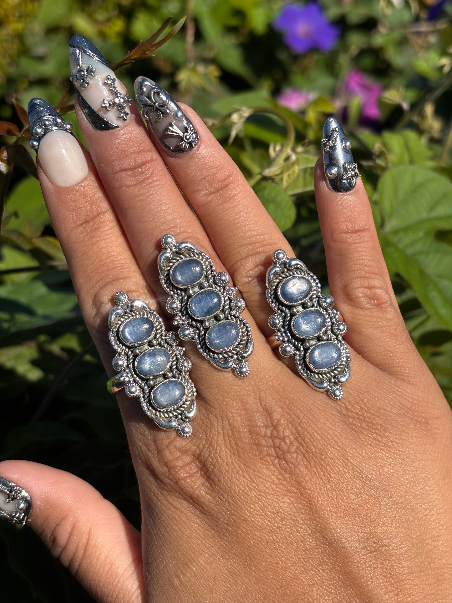 Kyanite Blue rings