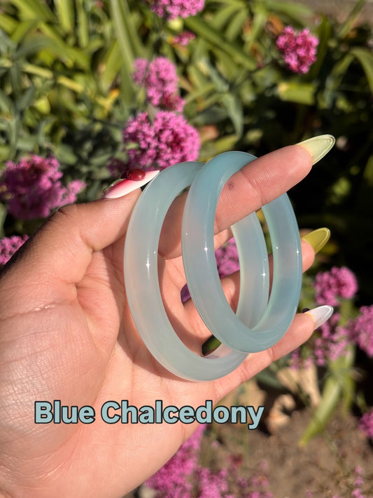 Blue chalcedony Hard Bangles