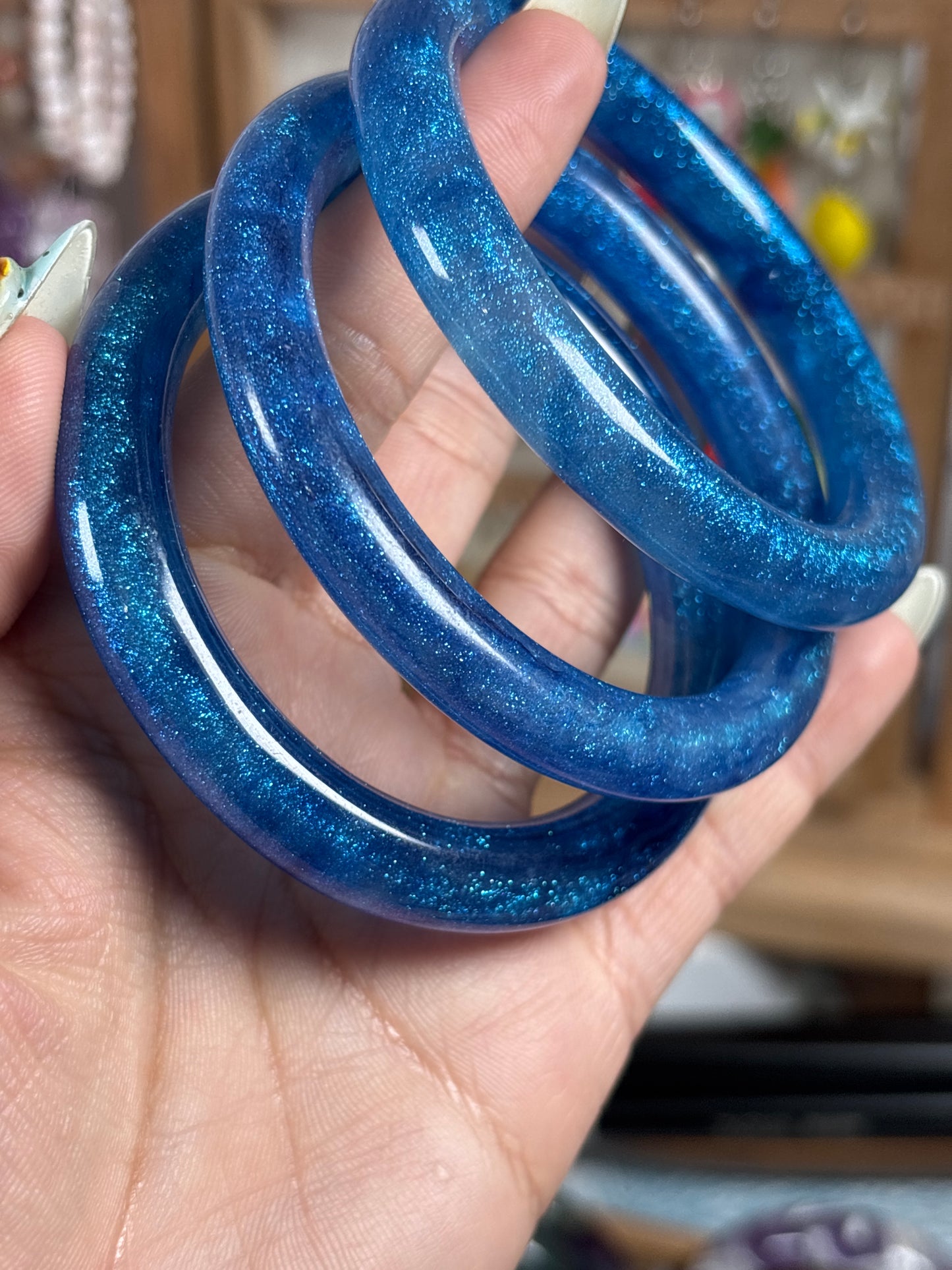 Blue Acrylic Hard Bangle