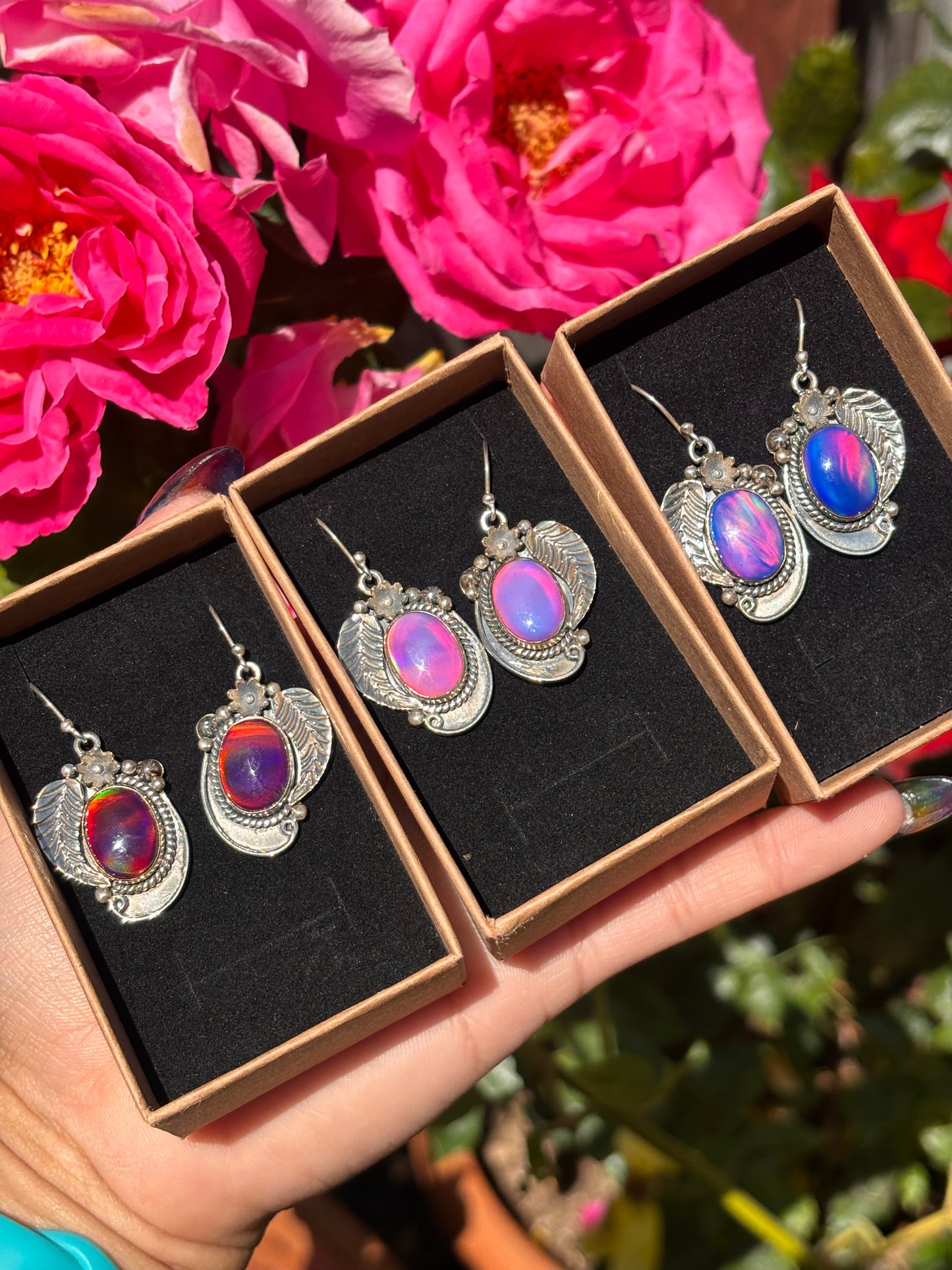 Aurora Opal Dangle Earrings