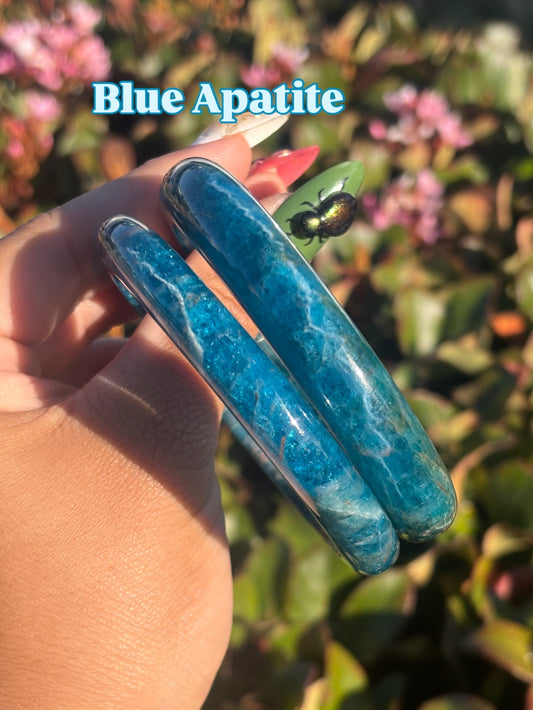 Blue Apatite Hard Bangle
