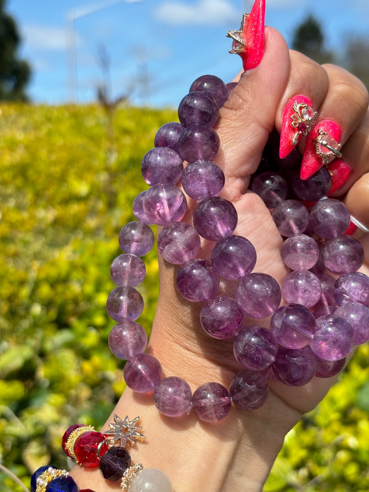 Purple Fluorite Bracelets