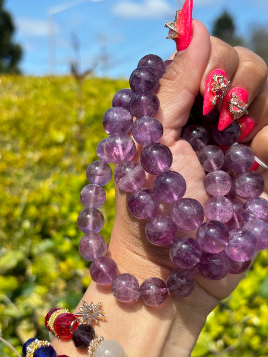 Purple Fluorite Bracelets