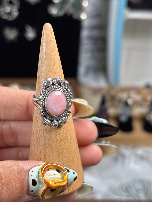 Peruvian Pink Opal Ring