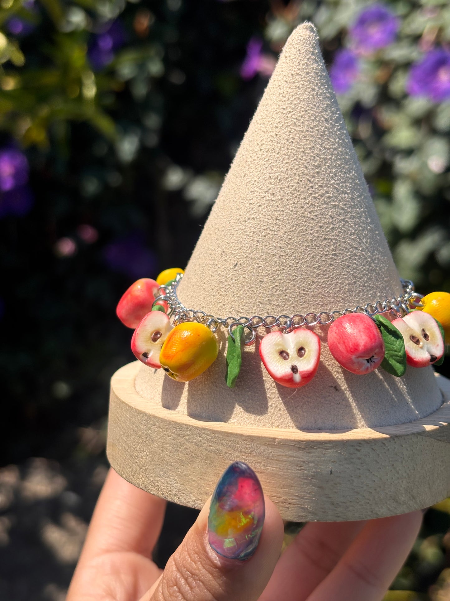 Stainless Steel Charm Clay Bracelets