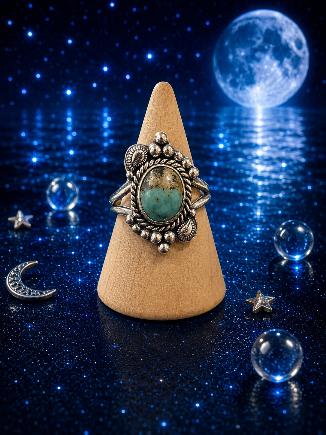 BLACK JACK TURQUOISE SILVER RING
