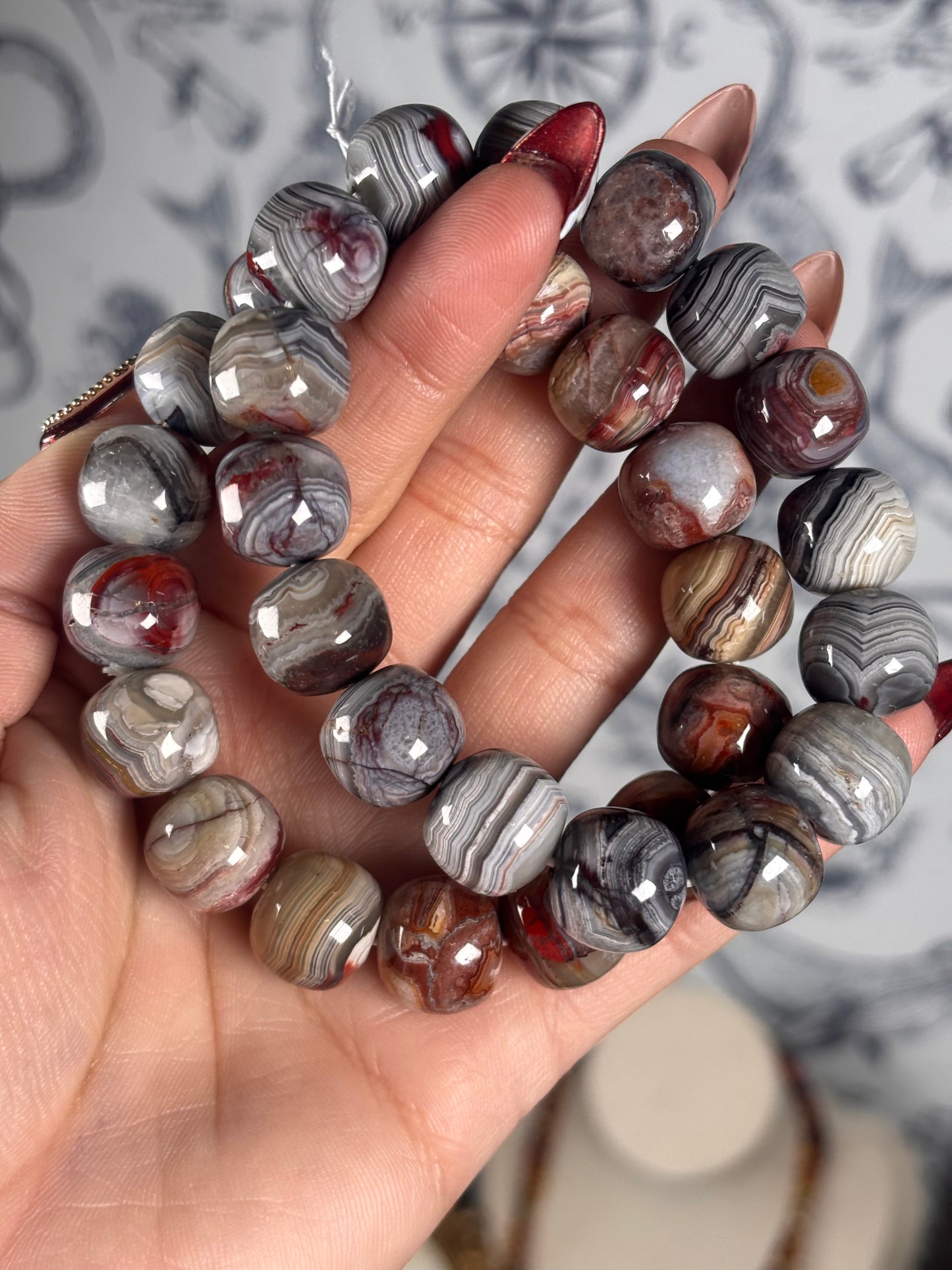 Mexican Lace Agate Bracelets