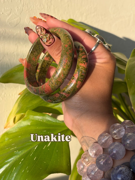 Unakite Hard Bangle