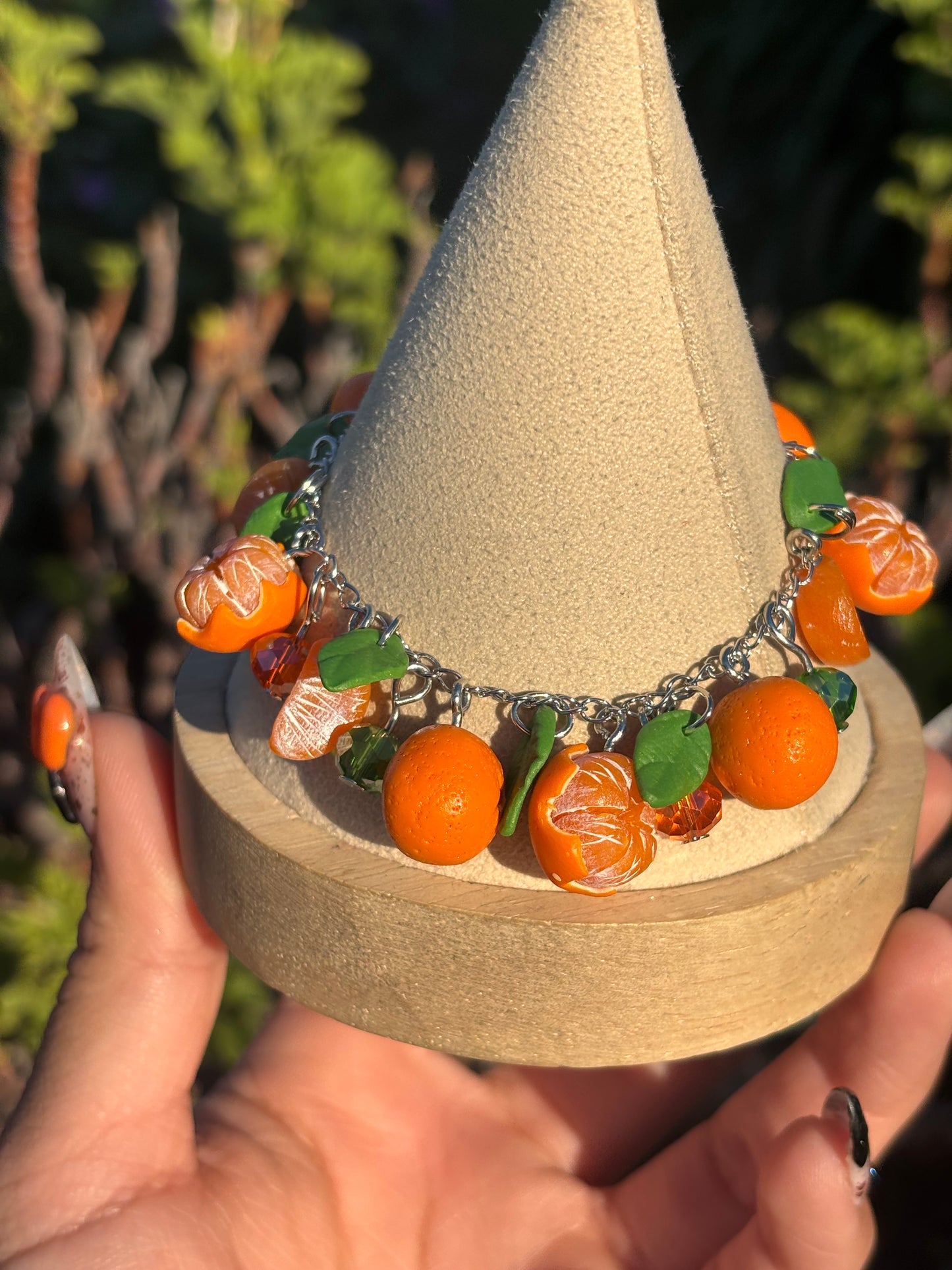 Stainless Steel Charm Clay Bracelets