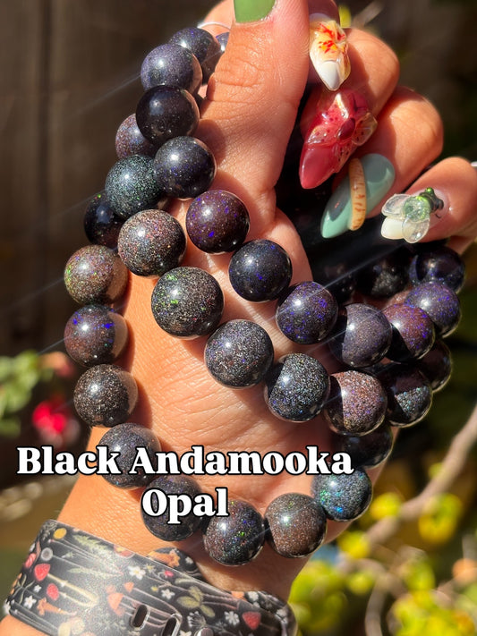 Black Andamooka Opal Bracelets