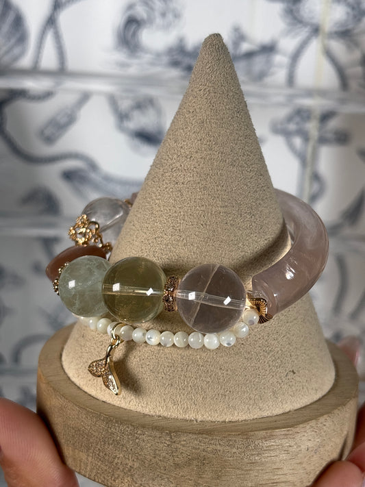 Rose Quartz Half Bangle