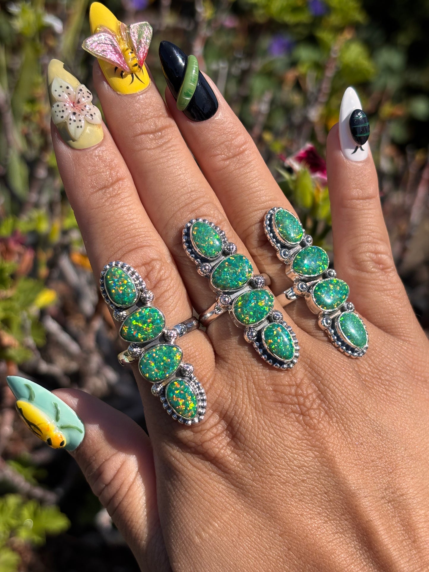 Green Confetti Flash Bello Opal