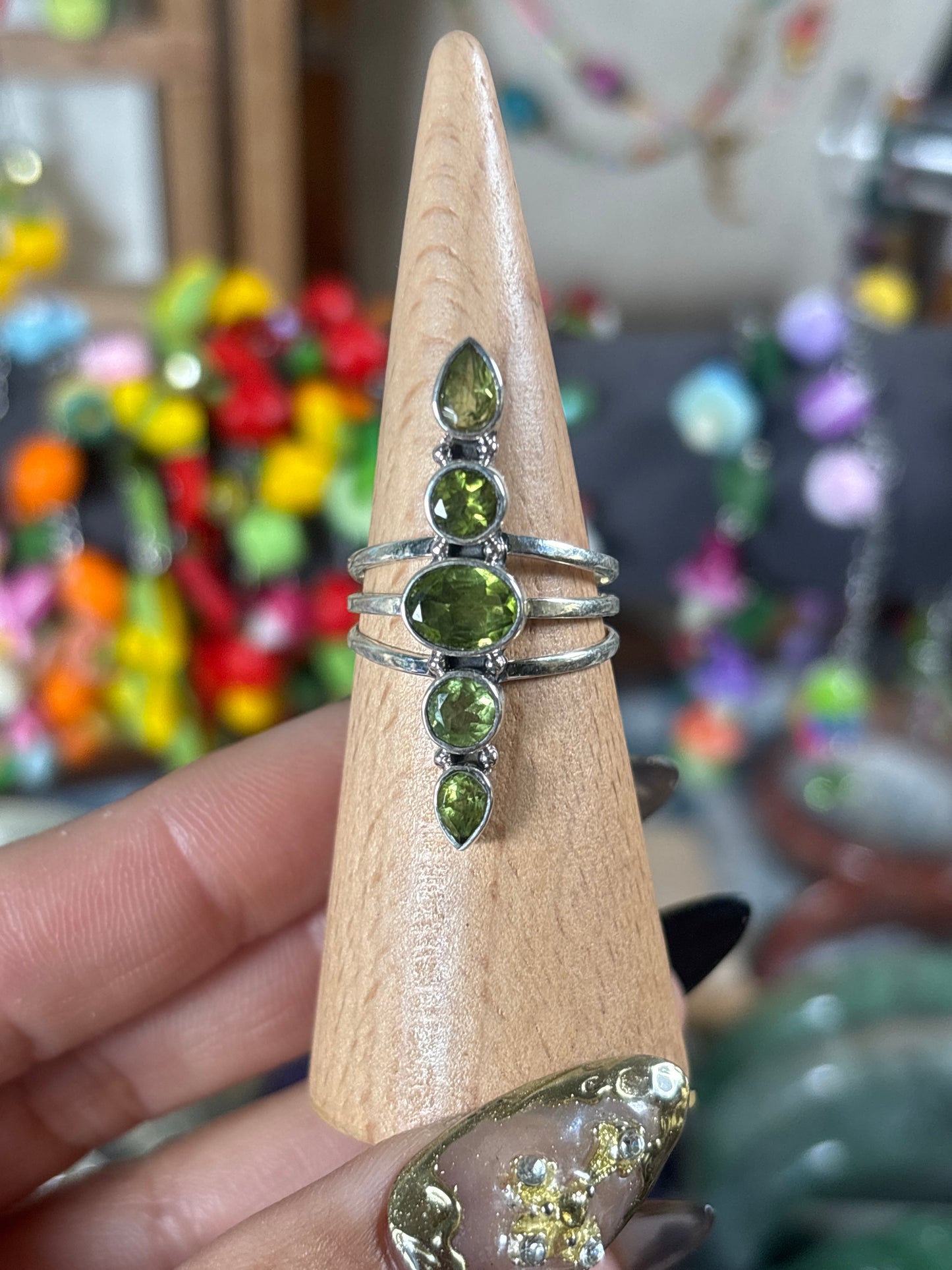 Peridot multi ring