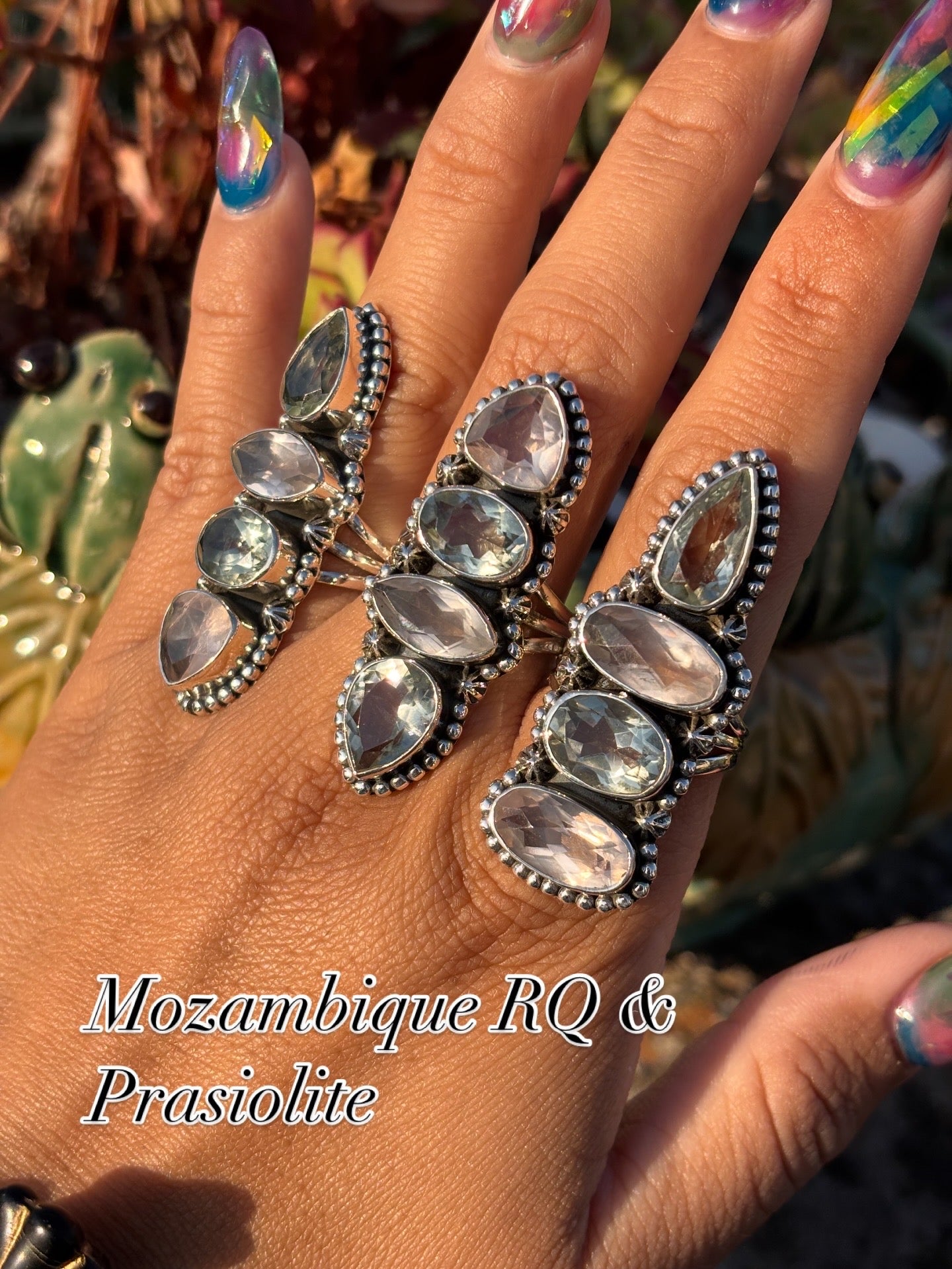 Mozambique RQ & Prasiolite ring