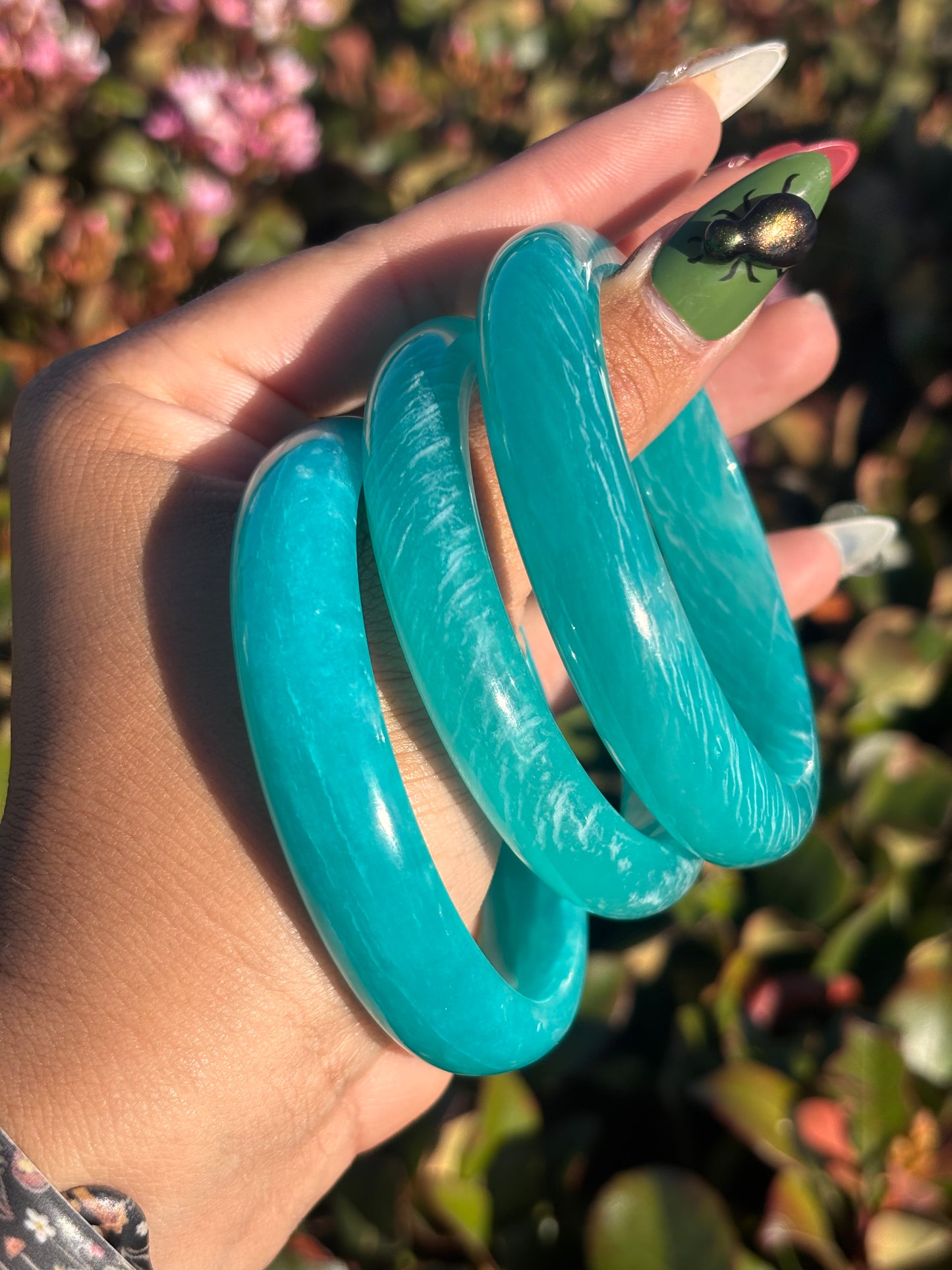 Gel Amazonite Hard Bangles