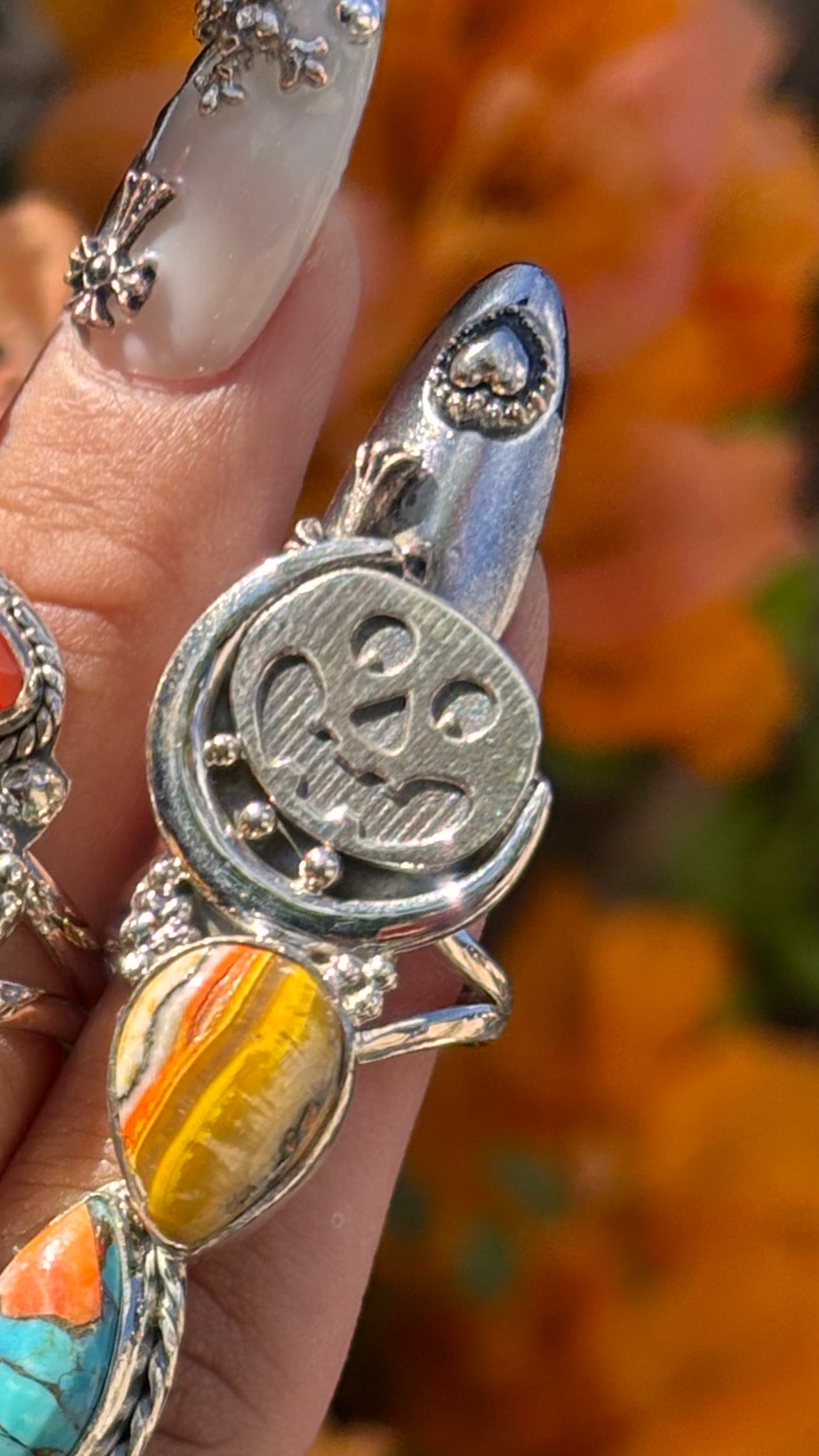 Jack O Lantern Bumblebee Jasper Ring