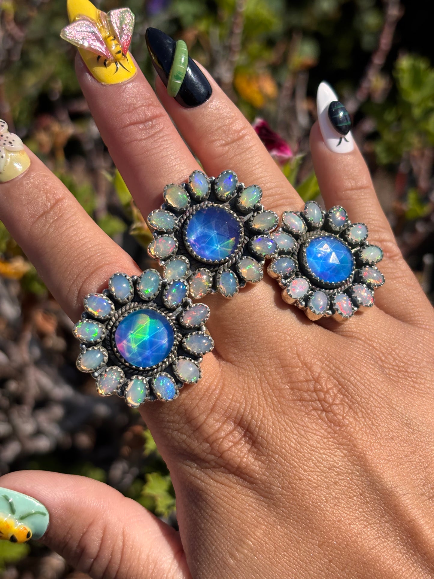 Aurora Opal & Ethiopian Opal ring