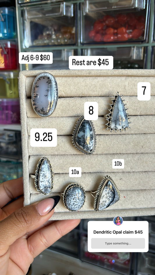 Dendritic Opal Rings