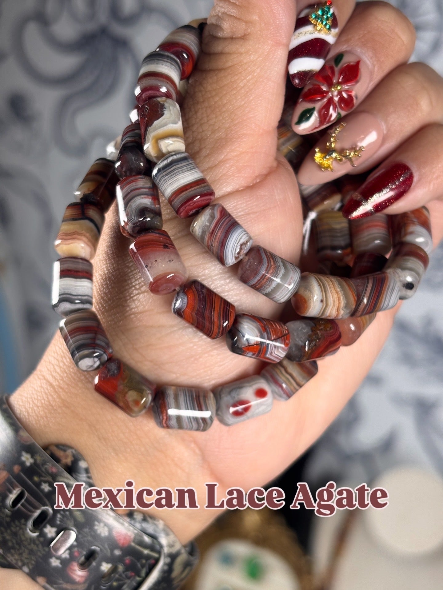 Mexican Lace Agate Bracelets