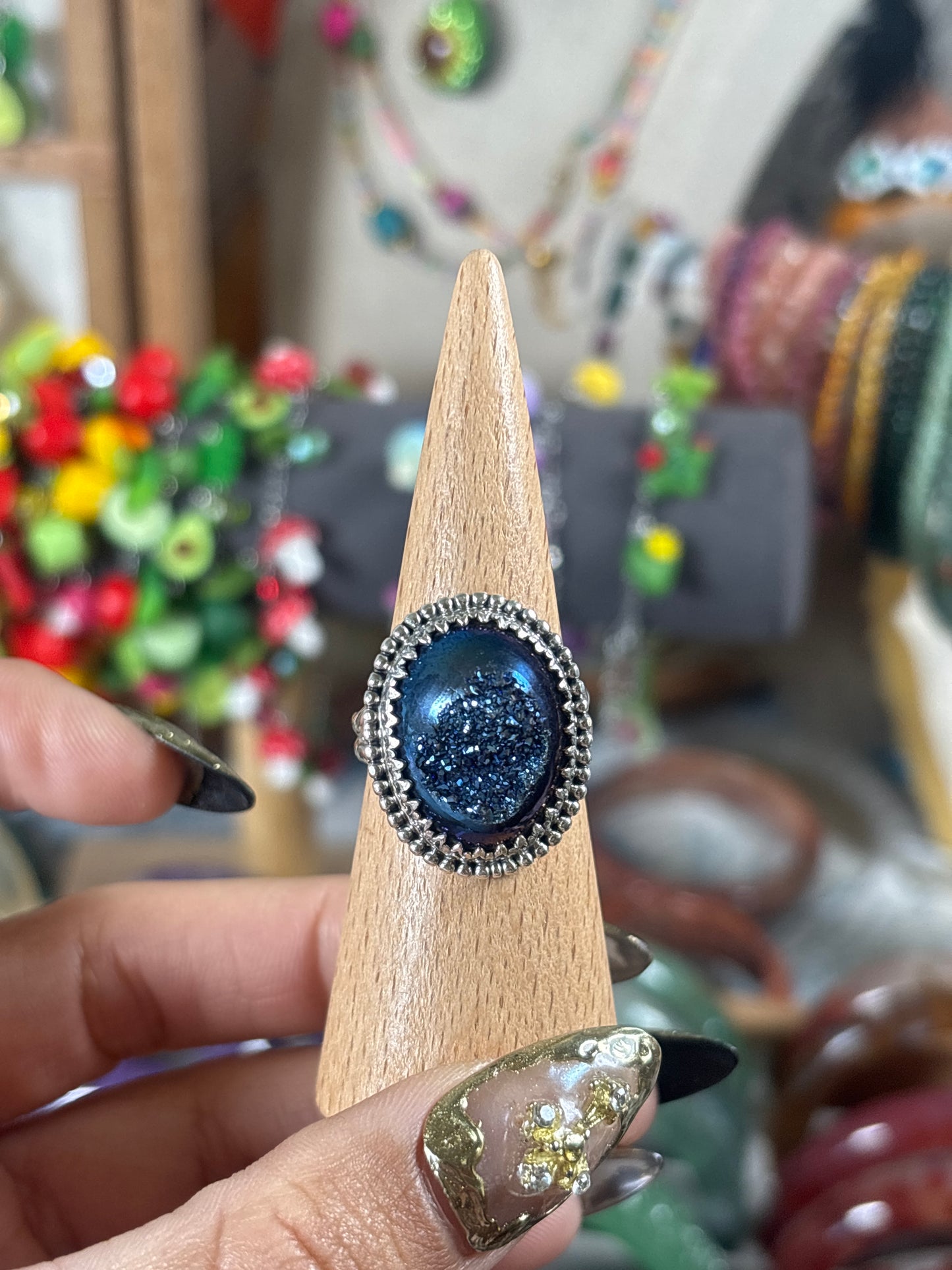 Titanium Druzy Ring