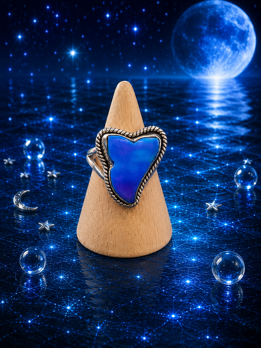AURORA OPAL SILVER RING