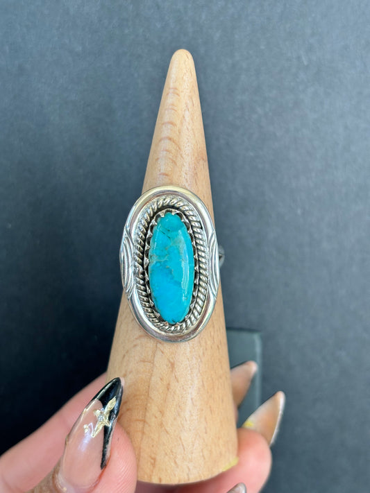 Copper Turquoise Oval Ring