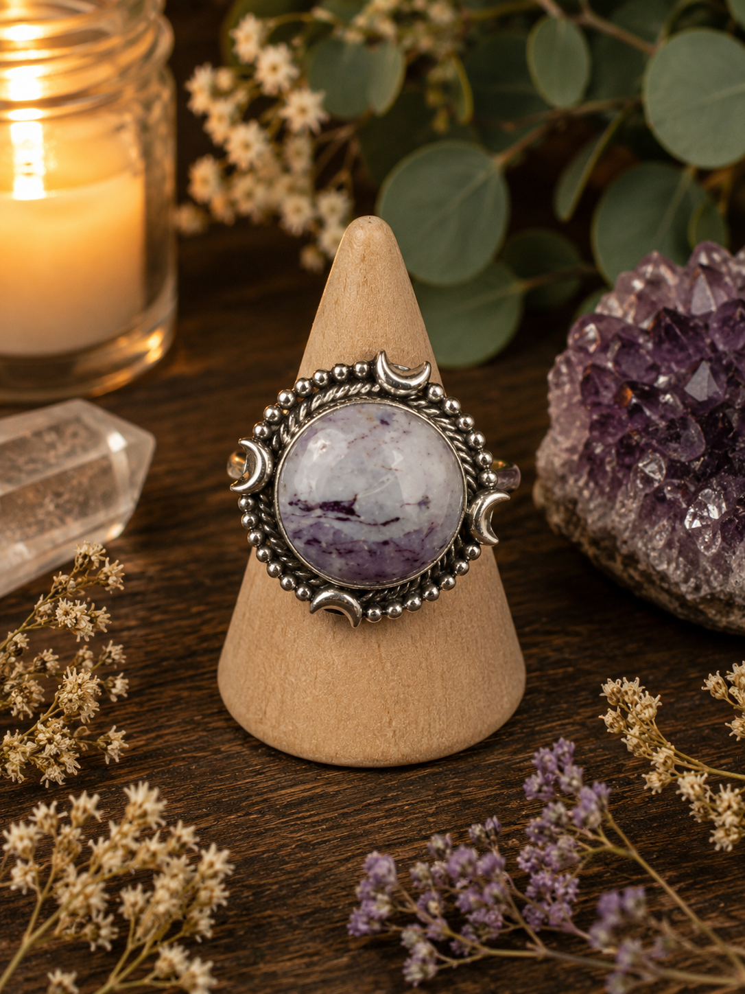 KAMMERERITE SILVER RING