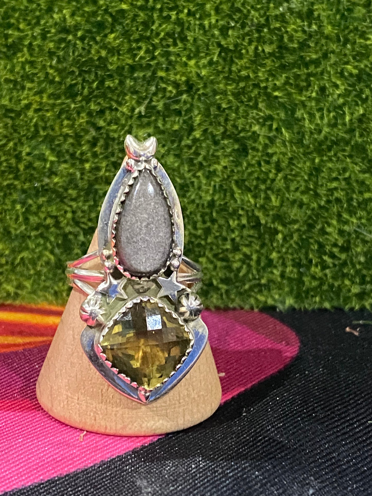 Sheen Obsidian & Olive Quartz