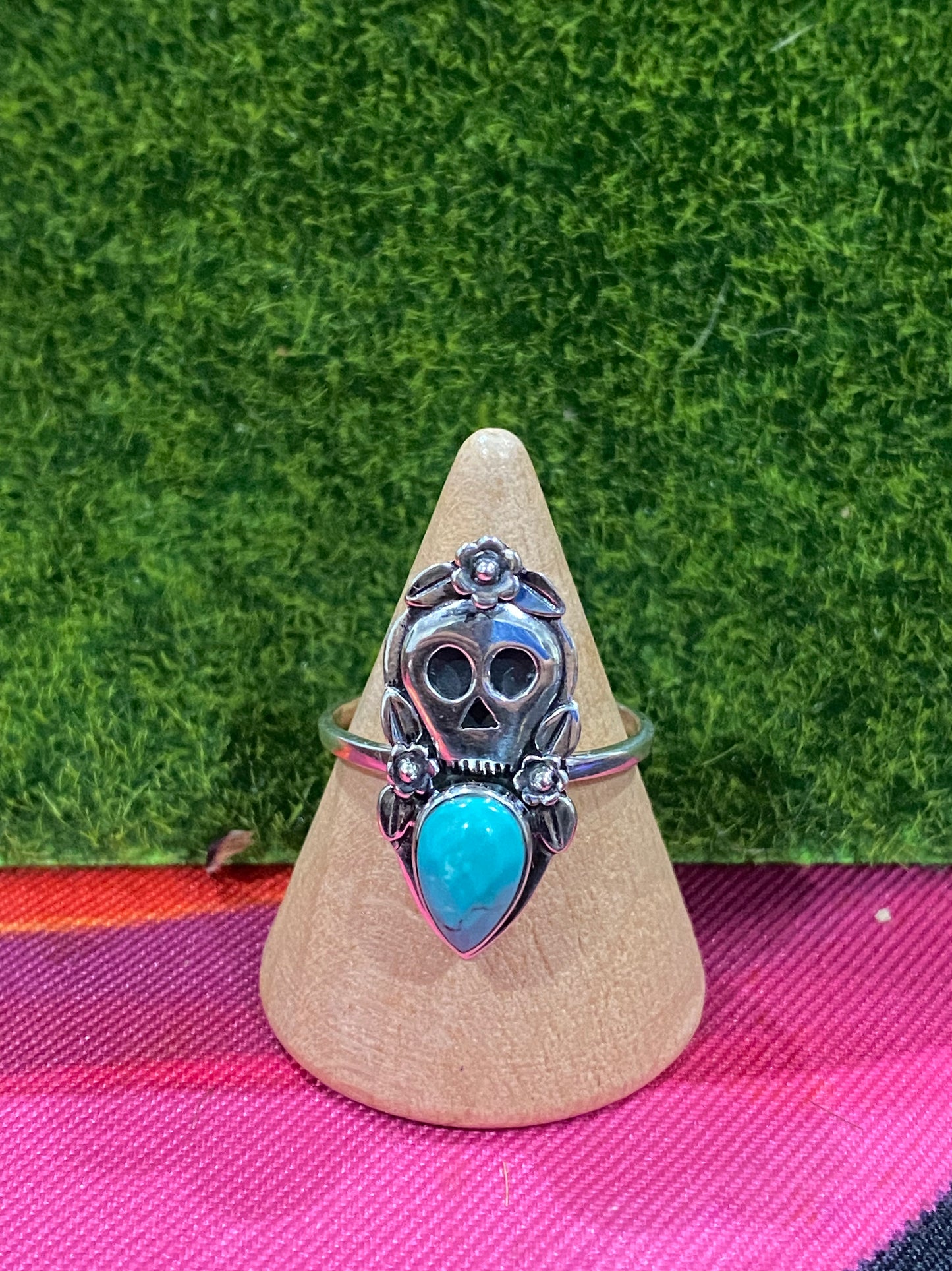 Turquoise Skull Ring