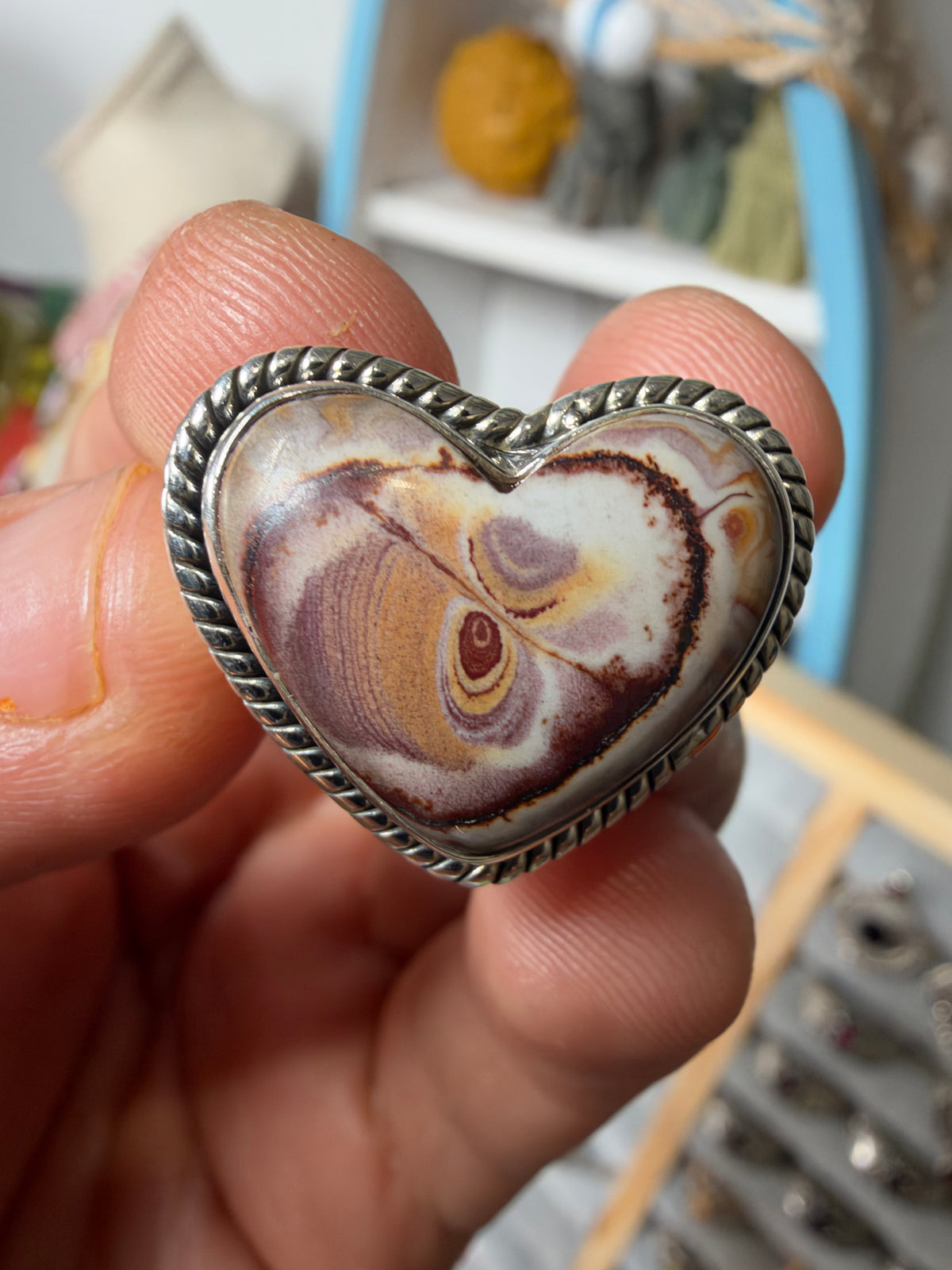 Sonora Dendritic Heart-Shaped Statement Ring