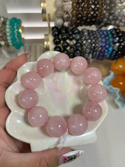 Rose Quartz 20mm bracelet